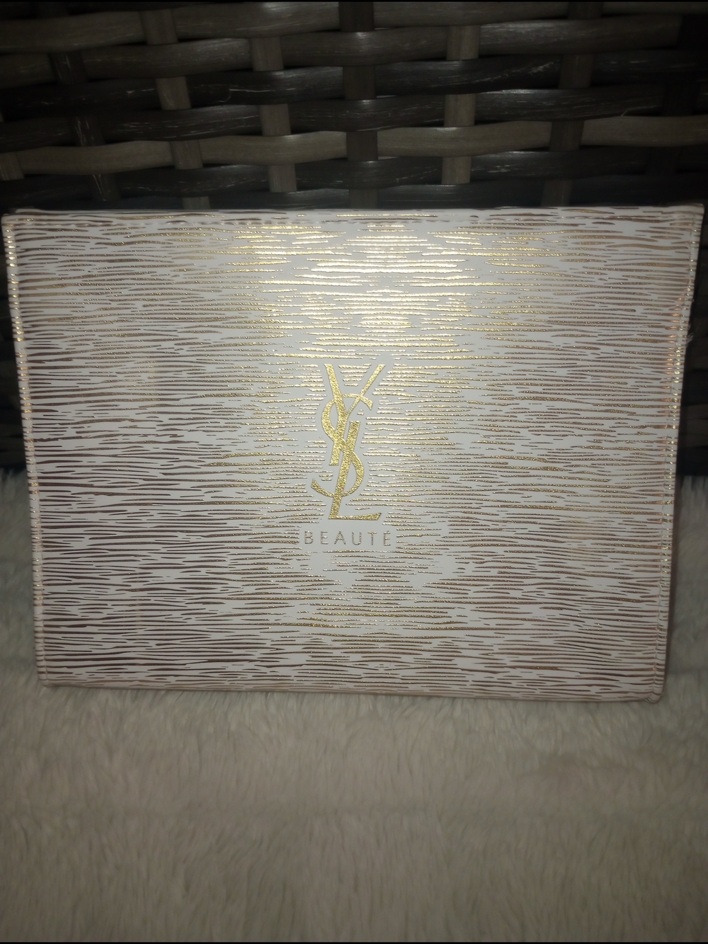 Gold And White Cosmetic Case